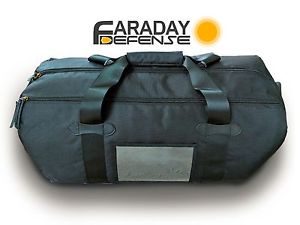 Faraday Cage Duffel Bag XL Black Canvas Shielding GPS WiFi Signal Blocking