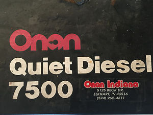 ONAN 7500 RV DIESEL GENERATOR