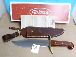 PRE OWNED WESTERN #W49 FIX BLADE W/ SCABBARD SHEATH & ORIG BOX /INCERT #4