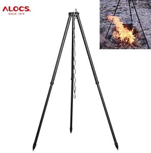 Outdoor Tripod Holder Campfire Cookware Fishing Camping Hiking Bonfire Party