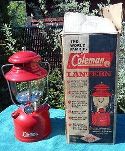 COLEMAN MODEL 200A SINGLE MANTLE LANTERN WITH BOX & MANUAL MADE IN NOV OF 1962