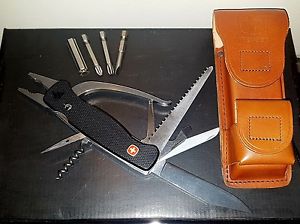 Wenger Taschenmesser SwissGrip W 120 Ranger mit Zange Lederetui unbenutzt