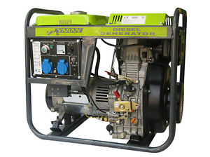 GENERADOR ELECTRICO DIESEL 5.0KW, 2 x 230V, 1 x 12VDC