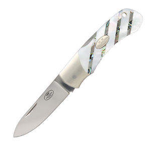 Fallkniven FH9mop Folding Hunter Knife 3G Steel Mother of Pearl Handle Lockback