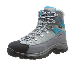 Asolo Womens Revert Gv Ml High Rise Hiking Shoes Grey (Donkey/blue Pavone) NEW