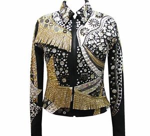 gorgeous gold and black western pleasure jacket! Size medium