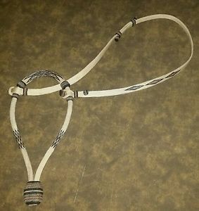 MT PRISON MADE hitched horse hair bosal/bridle/hanger lot western natural tack