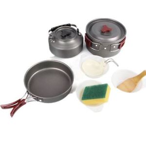 Outdoor Cookware Set Camping Picnic Hiking Travel Portable Cooking Tableware