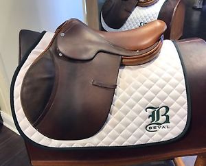 17 Hermes Steinkraus Close Contact Jumping Saddle, Long Forward Flap