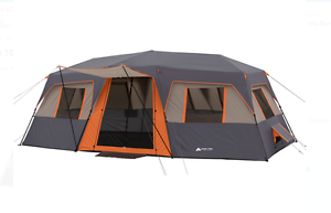 Ozark Trail Instant 20'x10' Cabin Camping Tent, Sleeps 12 Room Dividers Included