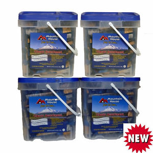 4 - Mountain House Classic Assortment Buckets - 116 Servings Freeze Dried Food