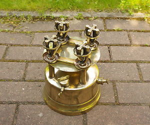 Vintage ULTIMUS Brass Camp Stove - Four burners