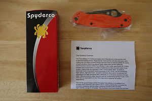 Spyderco Paramilitary 2 Orange DLC CTS-XHP Sprint Run C81GPORBK2