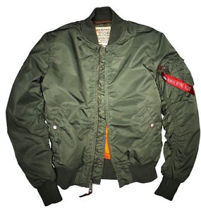 Alpha Industries Uomo GIACCA BOMBER aviatore "MA-1 VF 59 Lunga "out Flight