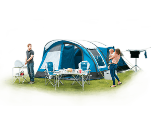 Royal Rockhampton Air Inflatable Family Tent Blue | 6+2 Berth Annexe | Camping