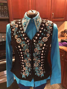 Custom Western Pleasure Show Shirt and Vest M/L 10/12