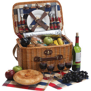 Picnic Plus Rustica 4 Person Basket - NATURAL Outdoor Accessorie NEW