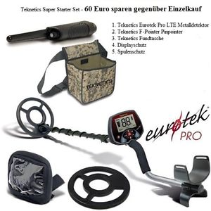 Teknetics Eurotek PRO (LTE) Metalldetektor mit großem Zubehörset