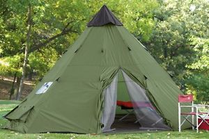 Family Teepee Tent 18x18 Sleeps 