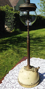 RARE TILLEY LAMP,  EARLY VINTAGE BRASS TABLE TILLEY LAMP TL106 WITH 182 GLOBE