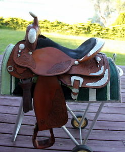 Circle Y Western Pleasure Equitation Show 16 in Saddle / Wool Felt Pad Gorgeous!