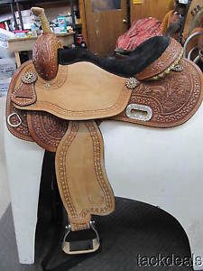 New Tex Tan Imperial Star Barrel Racer Saddle 15" FQHB Never Used