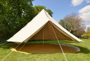 6 metre Standard Bell Tent, quality canvas tent. Camping with Soul.