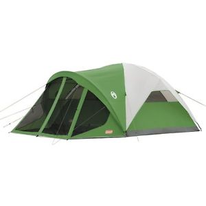 Coleman Evanston 6 person Camping Tent Screened Front Porch Built in Pockets