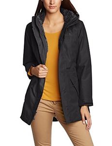 Jack Wolfskin 5th Avenue - Cappotto da donna, Nero (nero), S