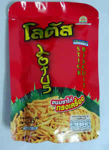 3PCx NEW Lotus Stick Biscuit Thai Style Snack Thai  Crispy and Tasty 55g