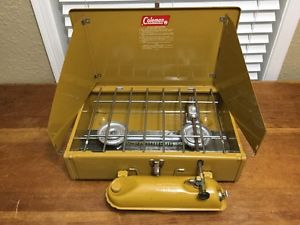 Vintage RARE Coleman Gold Bond 2 Burner Model 425E Camp Stove VGC