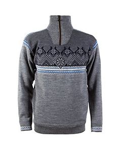 Dale of Norway - Pullover da uomo impermeabile Glittertind, colore fumo/cobalto/