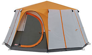 Coleman 8 Man Cortes Octagon Tent Orange 380 x 360cm