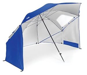 Sport-Brella Portable All-Weather &  Sun Umbrella 8-foot Canopy Tent Blue Window