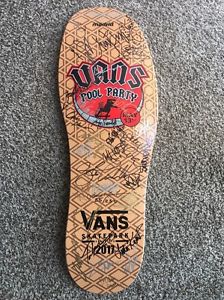 Vans Pro Tec Madrid Skateboard Deck Pool Party 2017 Skate Legends 33 Autographs