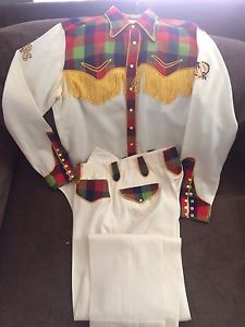 Antique 1930's Rodeo Ben Western Parade 3pc Matching Suit Shirt, Pants & Jacket