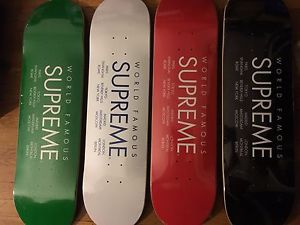 Supreme International Skateboard Skate deck Black Green White Red Set