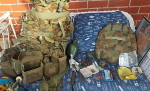 army webbing and rucksack