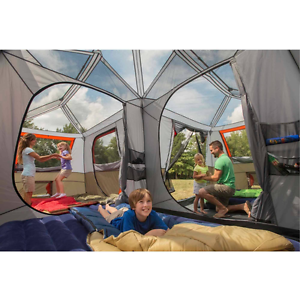 Ozark Trail 12 Person 3 Room L-Shaped Instant Cabin Tent