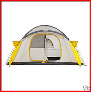 8 Person- Swiss Gear BREEZE TENT  2 ROOMS 10 Min Setup 8' x 14' 7' Center Yellow