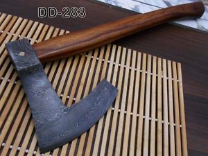 Damascus steel tomahawk Axe bearded hiking battle axe19.5 Inches long Hand