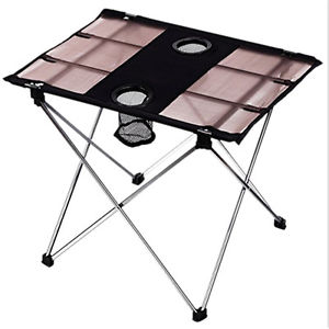 20x(Portable Camping Folding Table, Ultimate Desk with Drink Holder Outdoor Y1B6