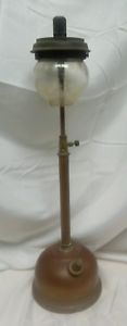 Vintage Tilley Table Lamp TL11 Copper Corinthian Column Original Shade