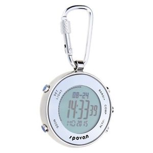 5x(SPOVAN Outdoor Sports Multifunctional Digital Pocket Watch with Carabin J6Y7