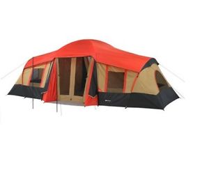 Vacation Tent 10 Person 3 Rooms W/ Built In Mud Mat Outdoor Family Camping Stuff