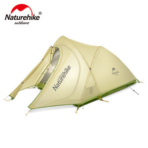 Double Person Nylon Tent Ultralight Waterproof Outdoor Camping Tents with Mat