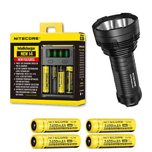 Bundle: Nitecore TM16GT Flashlight CREE XP-L HI V3 LED w/4x NL189 & I4 Charger