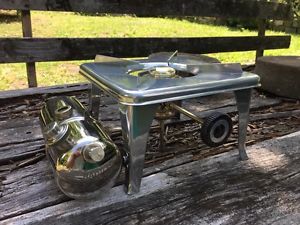 TABLE NICKEL PLATED STOVE RADIUS NO 10 SWEDEN RARE!