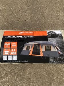 NEW Ozark Trail Deluxe 12-Person 3-Room Instant Easy Pop-up Setup Cabin Tent NEW