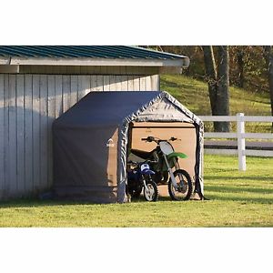 Shed-in-a-Box 6' x 6' x 6' Peak Style Storage Shed, Gray